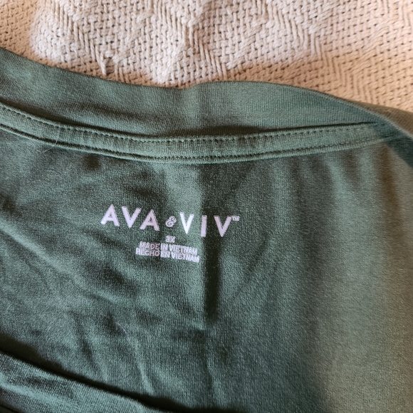 Ava & Viv Forest Green Split Maxi - Picture 3 of 7